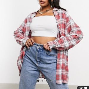 ASOS design oversized plaid shirt